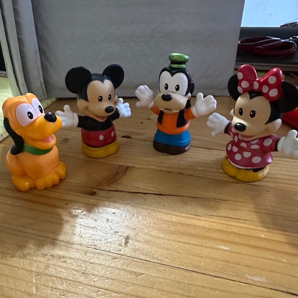 Disney Fisher Price Little People Mickey Minnie Goofy Pluto Figure Set 4pc